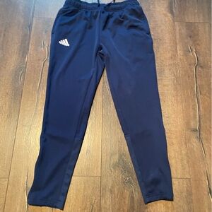 adidas Navy Blue Men's Joggers with White Logo